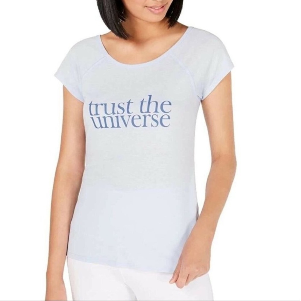 Ideology Trust The Universe Graphic Crossback Tee Size Small